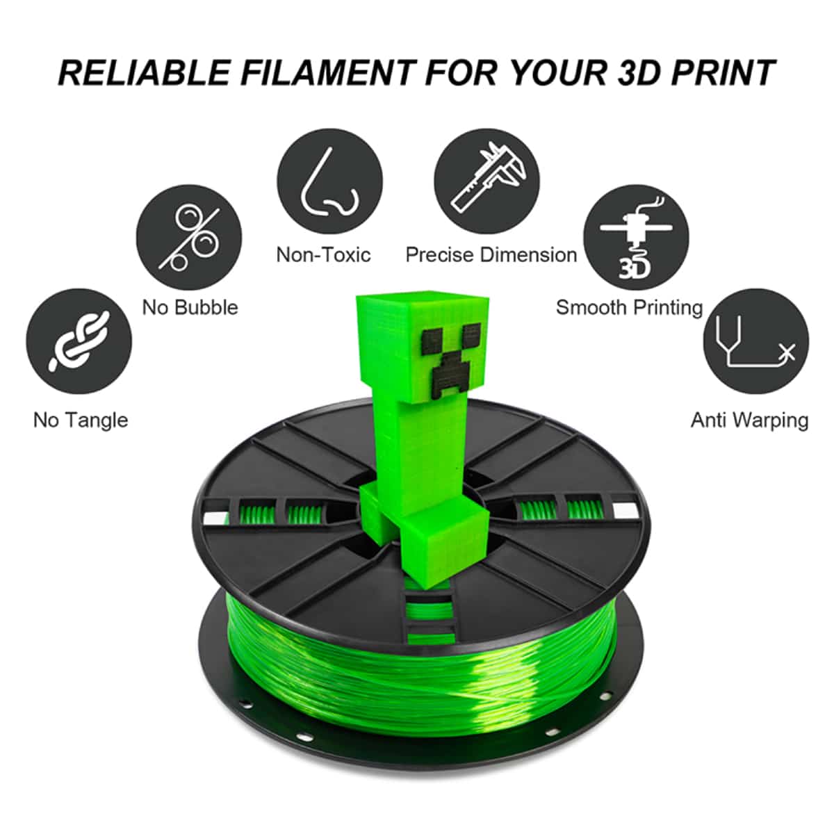 Wholesale TPU flexible filament 1.75mm 1kg Green color for 3D printing Manufacturer, Manufacturers