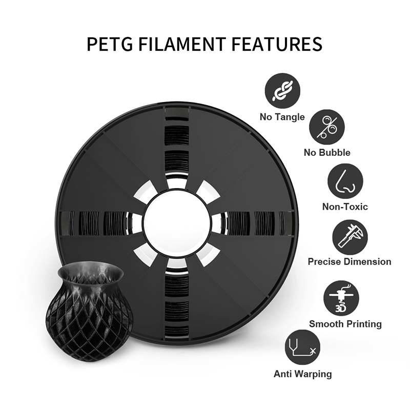 Wholesale PETG 3D printing material Black color Supplier, Factories