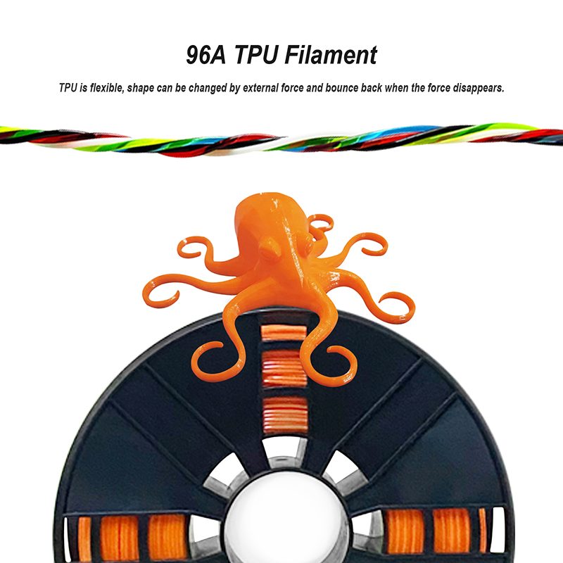 Wholesale Orange TPU Filament 3D printing materials Manufacturer, Factory