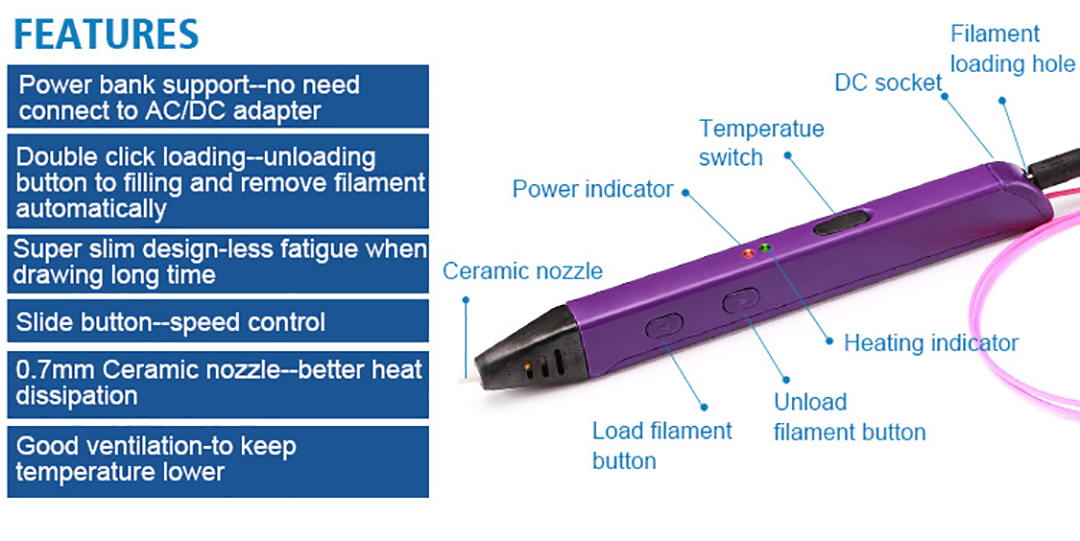 Torwell TW600A 3D Pen Feature 1