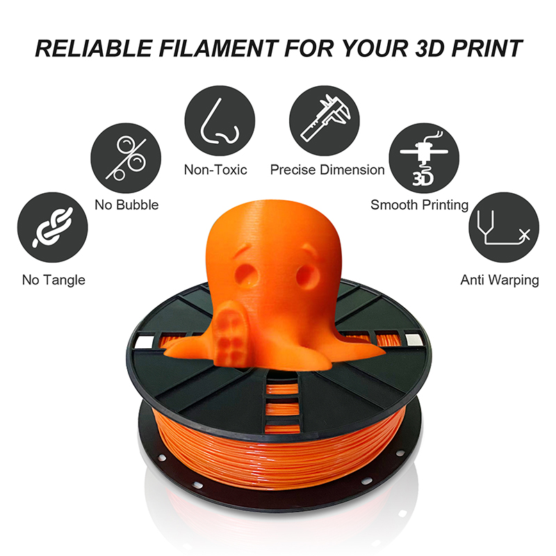 Wholesale Orange TPU Filament 3D printing materials Manufacturer, Factory