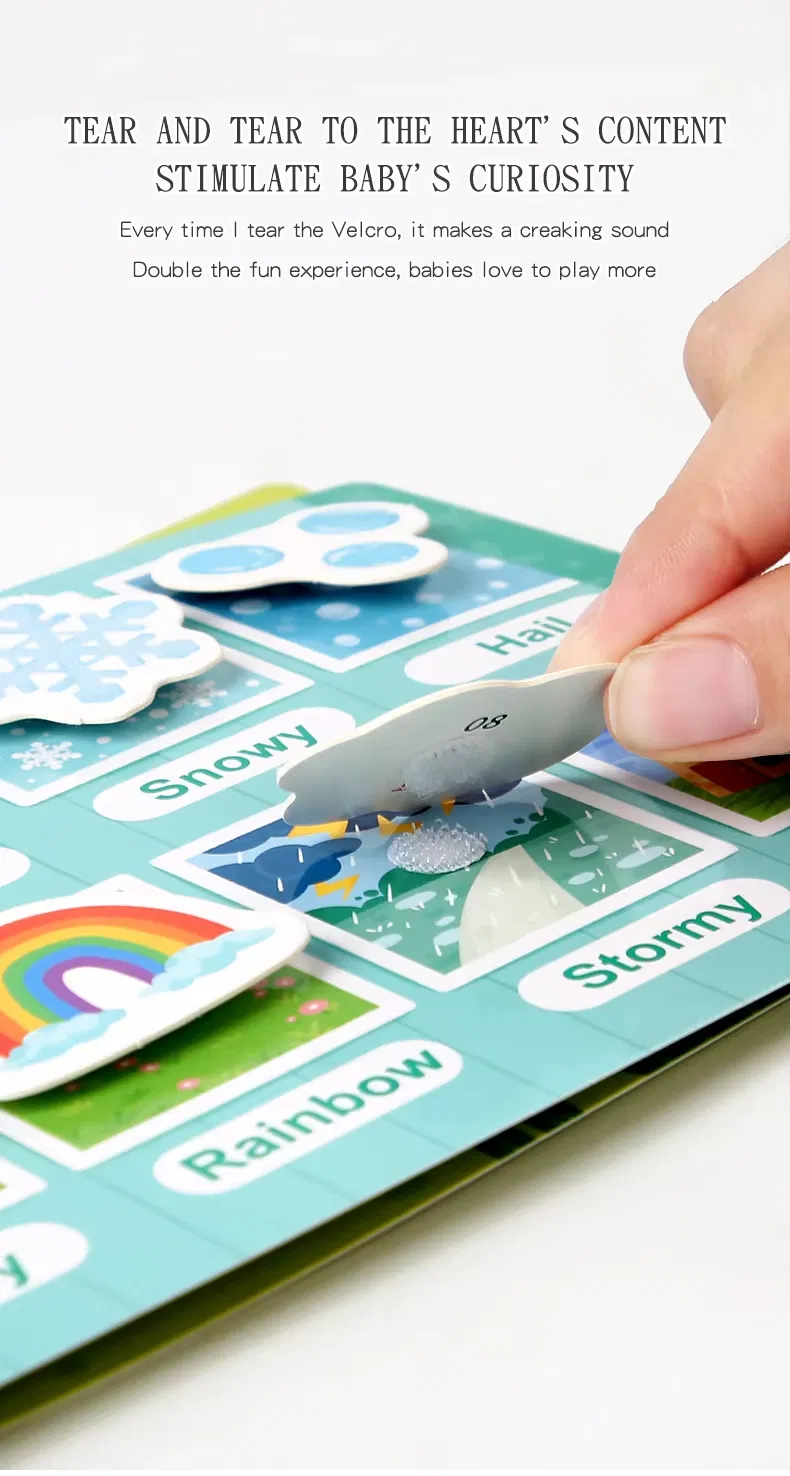 Montessori Sensory Educational Toys for Autism Kids Early Learning Busy Book with Alphabet Animals Made From Paper