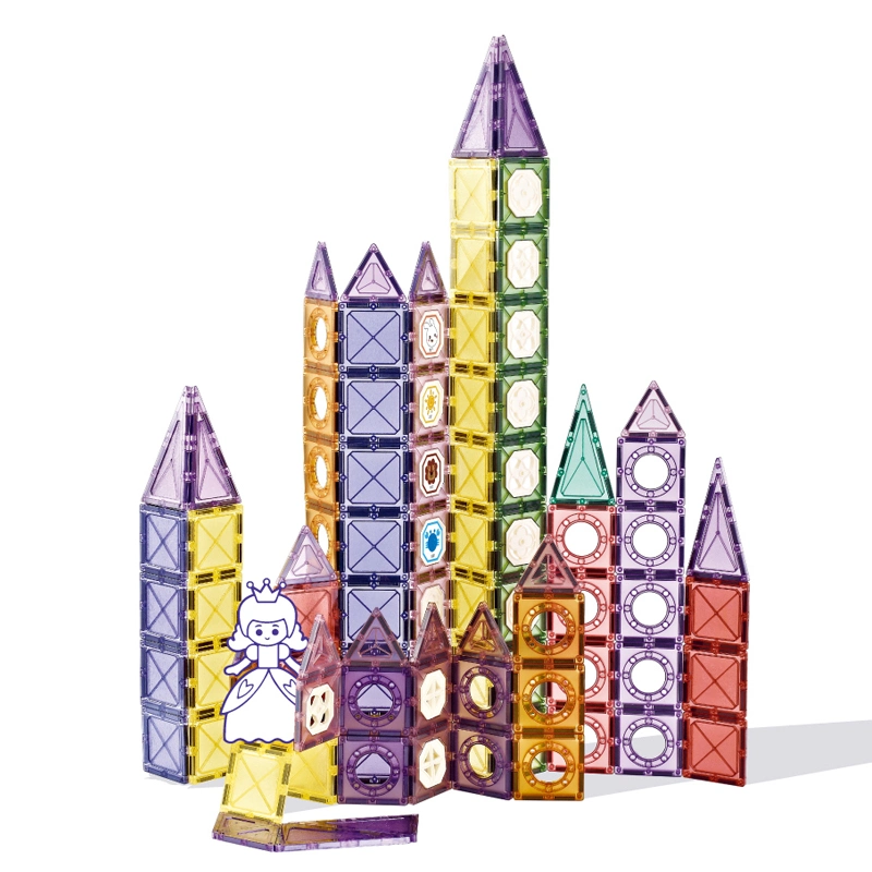106PCS Magnet Blocks Set Children Play House Creative 3D Castle Construction Kit Preschool Kids Magnetic Tiles Building Toys