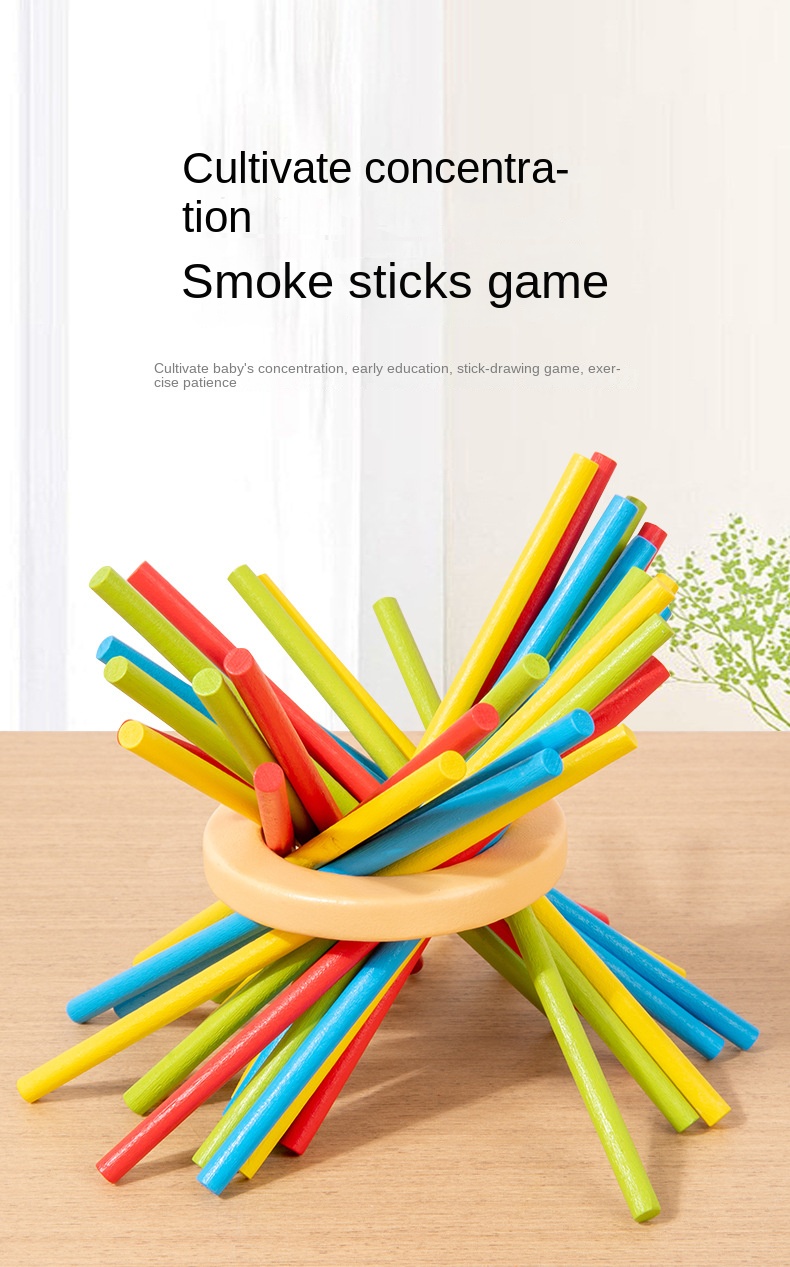 Wooden Stick Game Puzzle Dice Toy