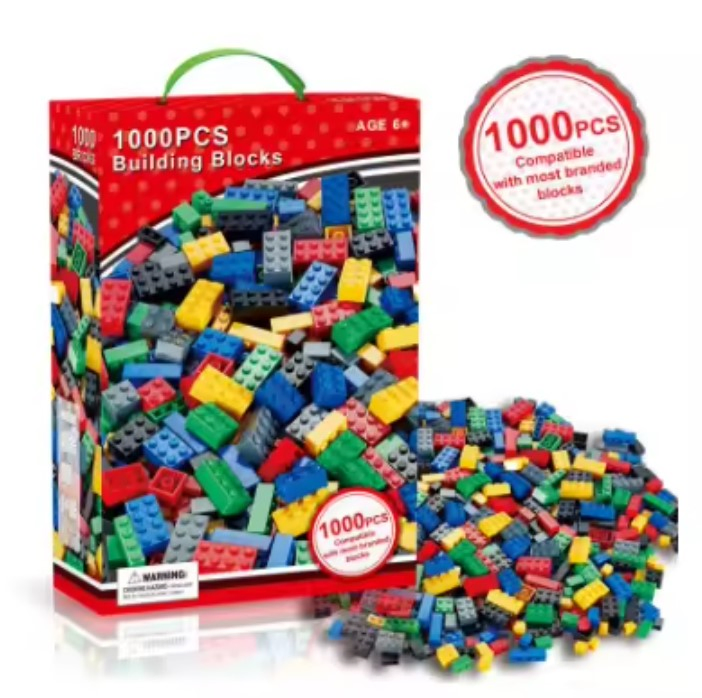 Custom Kids Educational Classic Creative Construction Bricks Toys Kits Assembly ABS Plastic 1000PCS Building Blocks Toy Set