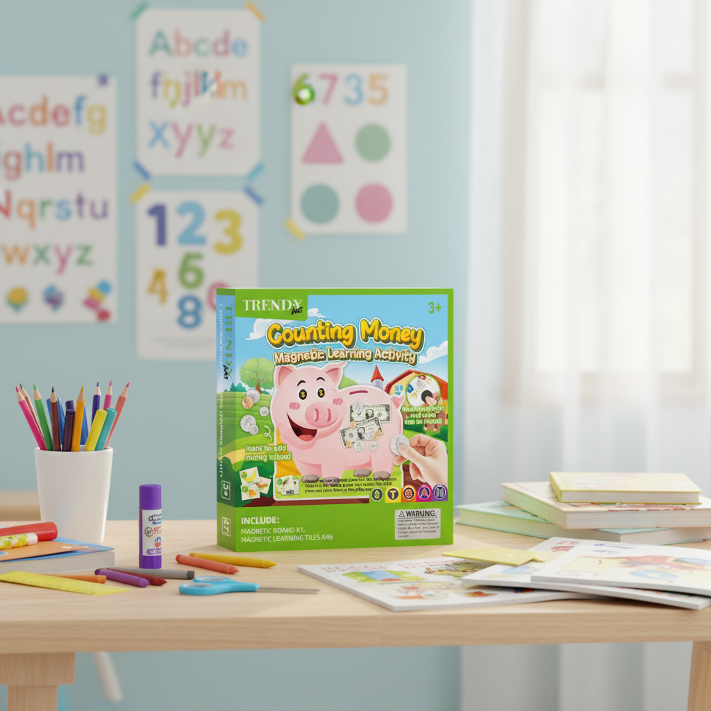 Magnetic Counting Money Learning Toy Kids Educational Math Game for Toddlers