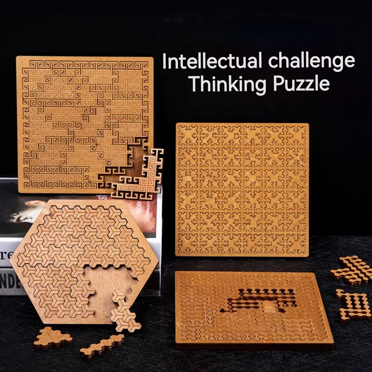 Stress Relieving Wooden Puzzle for Children and Adults Puzzle Section with Advanced Logical and Geometric Thinking Puzzle Toy