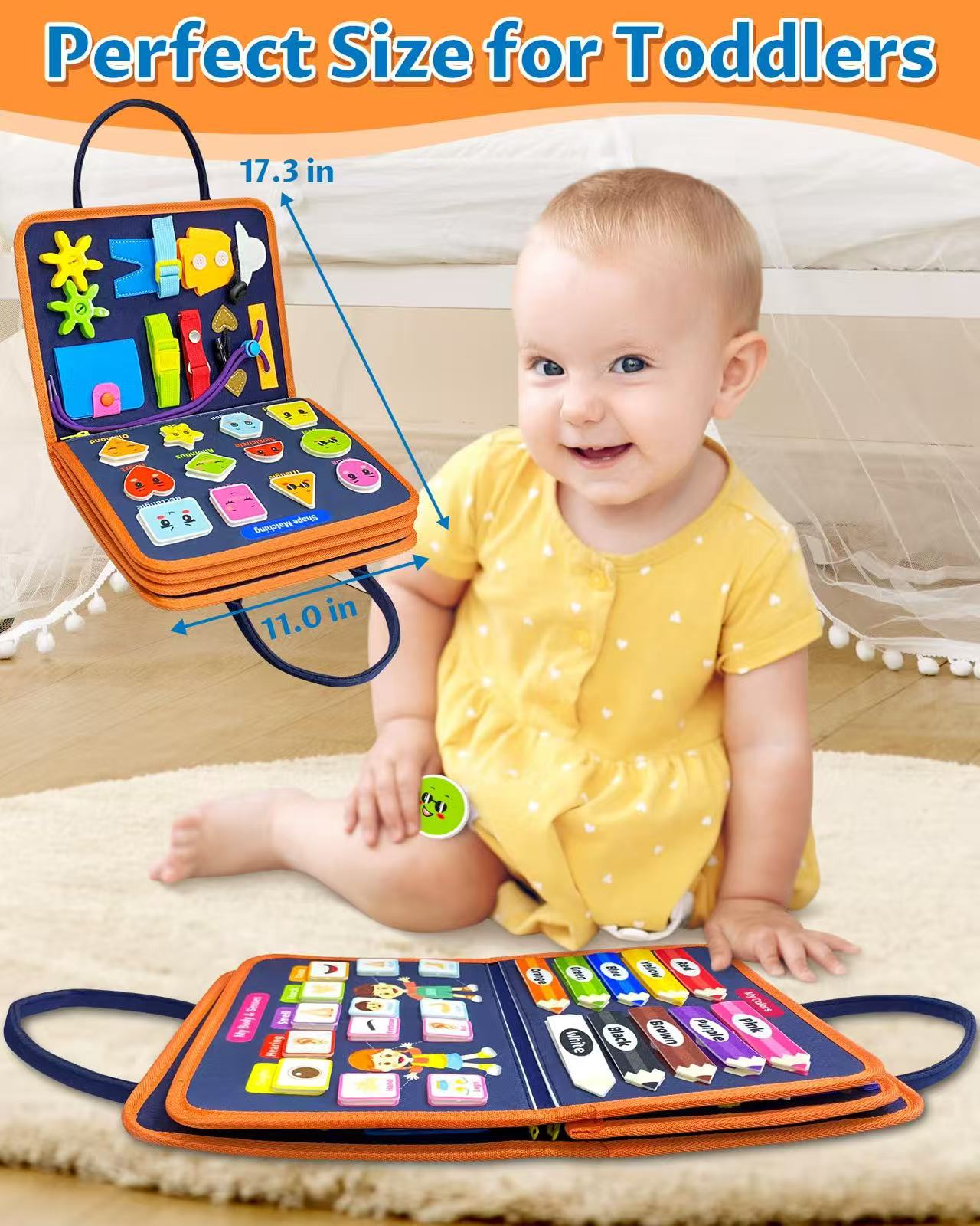 Various Multi Page Styles Educational Learning Felt Montessori Sensory Board Learning Fine Motor Skills Toddler Busy Board