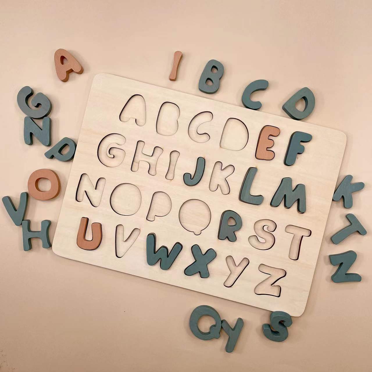 Montessori Letter Matching Board Children Shape Recognition Early Childhood Education Toy Learning Toy