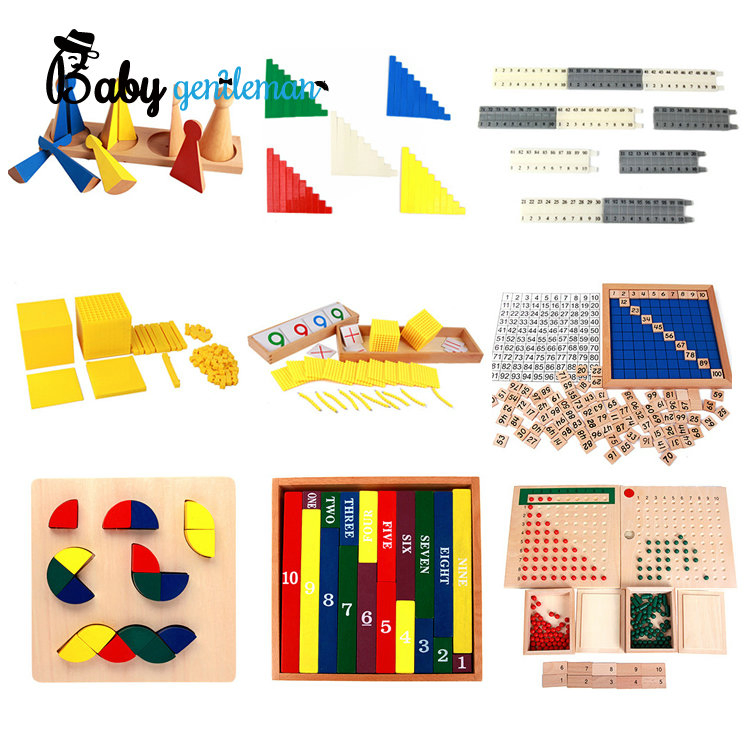 88 PCS Montessori Wooden Educational Toy Set Preschool Kids Learning Teaching Aids Kit with Multiple Sensory Materials Z12072f