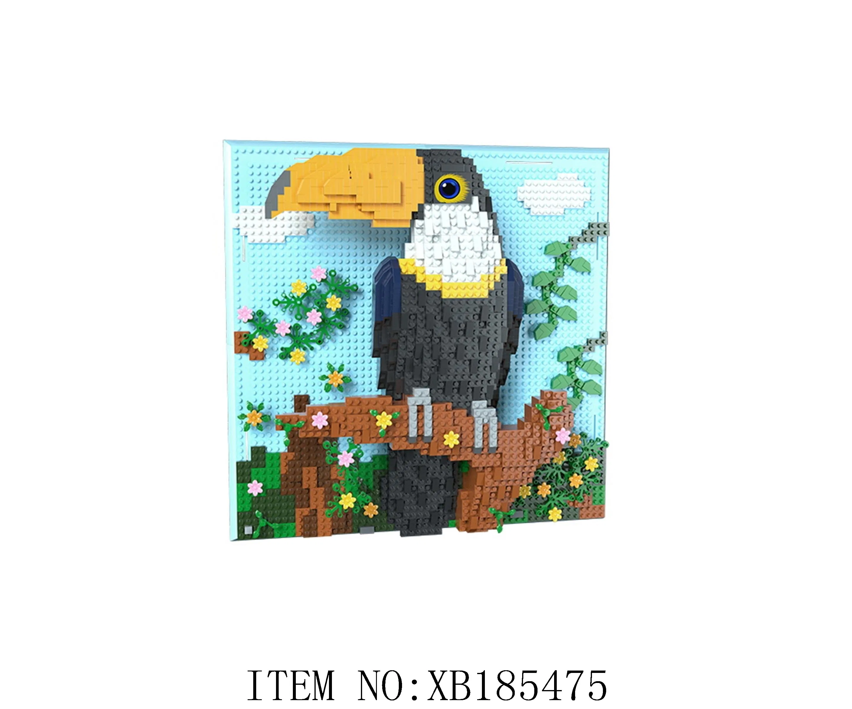 Xinbo Mini Brick Creative DIY Building Block Sets for Home Wall Decor Animal Head Mural Construction Toys