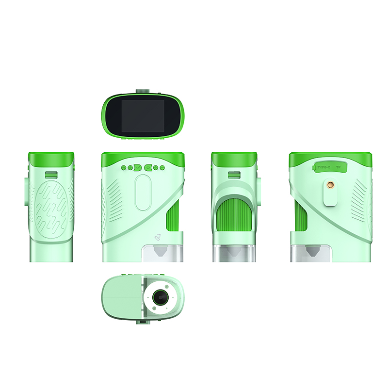 Portable 2-inch IPS Screen 2MP 1000X Zoom Outdoor Educational Plastic XV-70 Nature Exploration Kids Microscope &amp; Telescope Toy