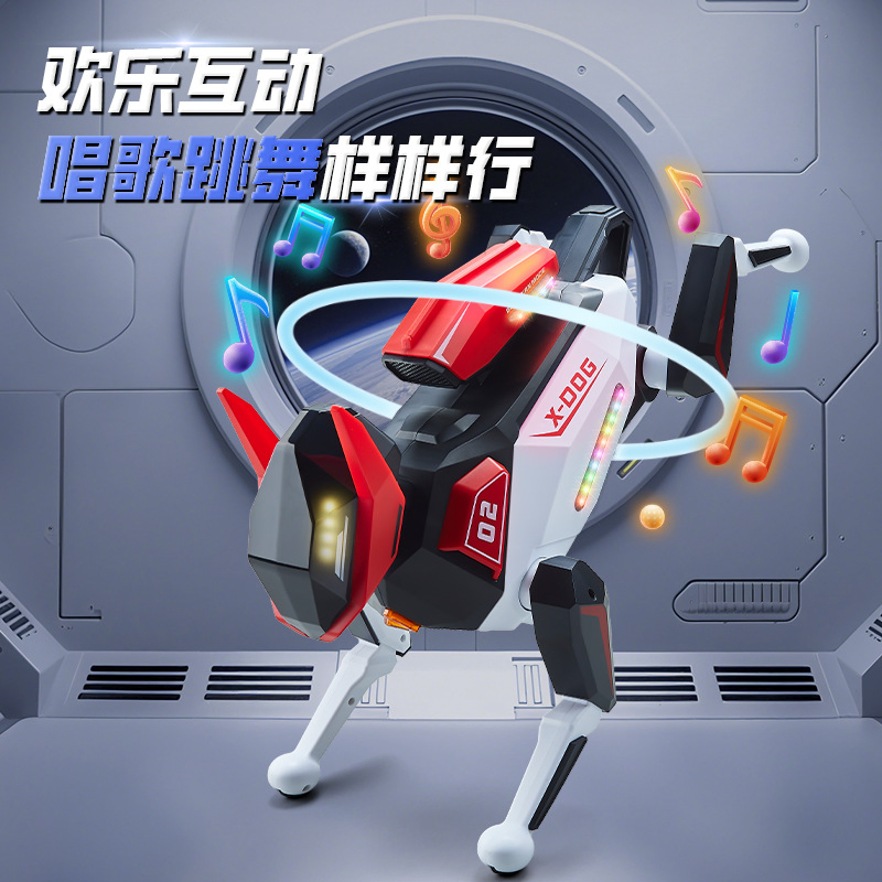Hot Selling 2.4GHz RC Robot Electric DIY Assembled Plastic Mechanical Dog Children's Educational Pet Remote Control Walking Toy