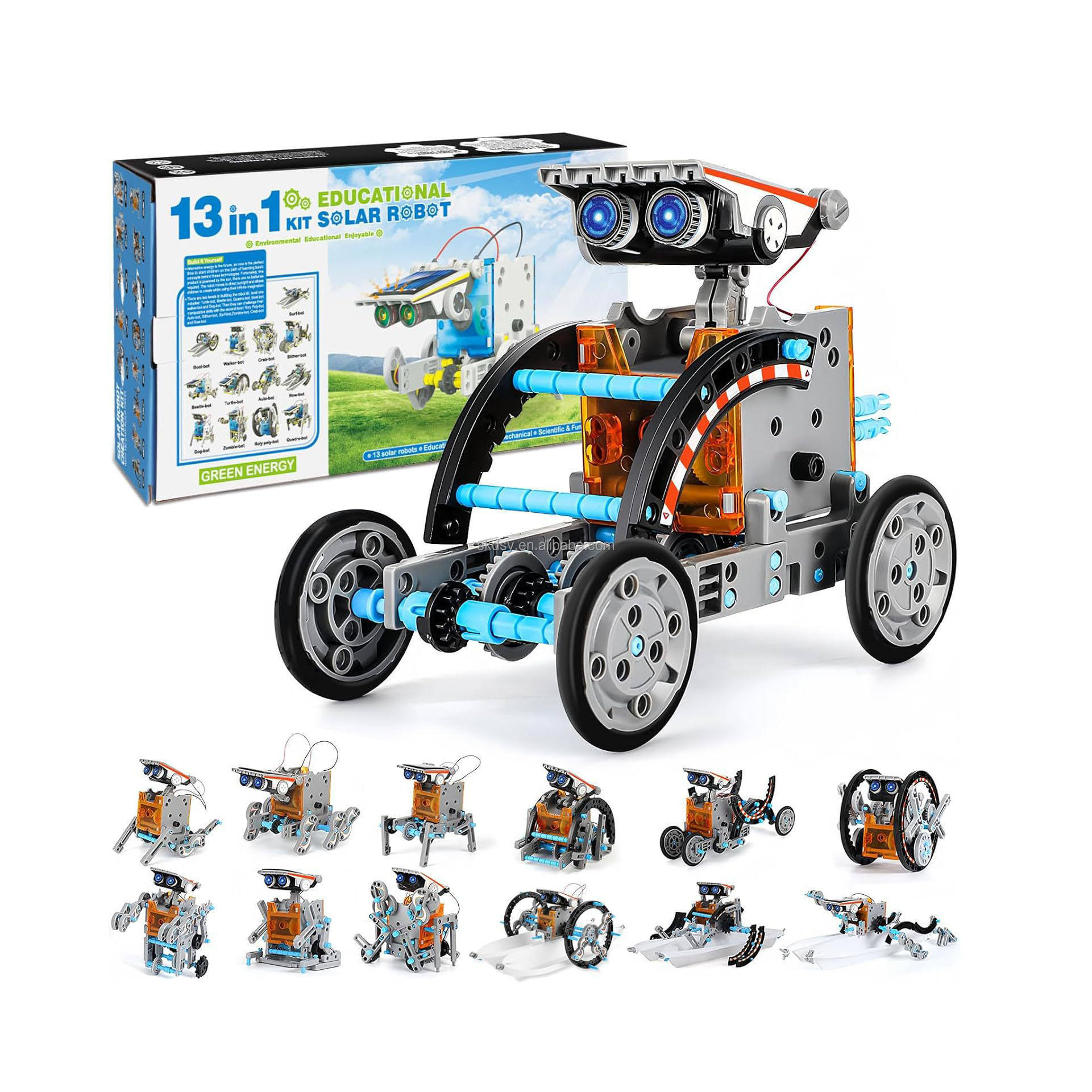 12-In-1 Solar Robot Kit Battery Powered STEM DIY Physics Experiment Educational Assembled Toys for Boys Science Engineering Toys