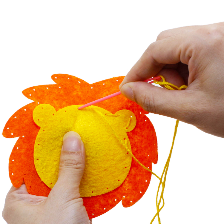 BaiBo DIY Creative Paste Toys Kit for Kids Help Develop Fine Motor Skills with Cute Animal Sewing and Felt Craft