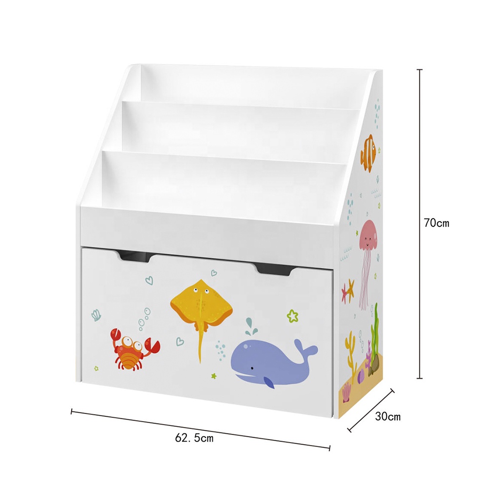Custom Montessori Baby Toddler Book Toy Storage Organizer Shelf Wood Children Kids Bookshelf Cabinets