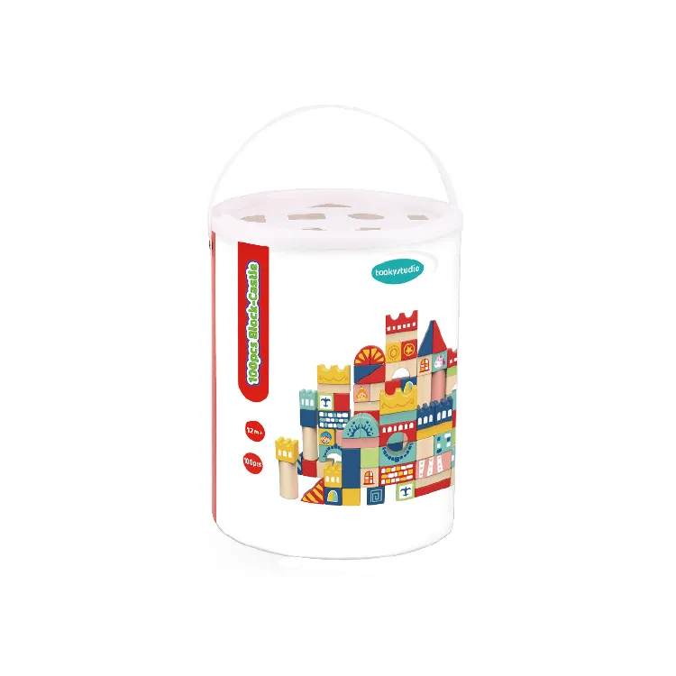 Wooden Block Castle Educational Toy Set for Kids Learning Fun