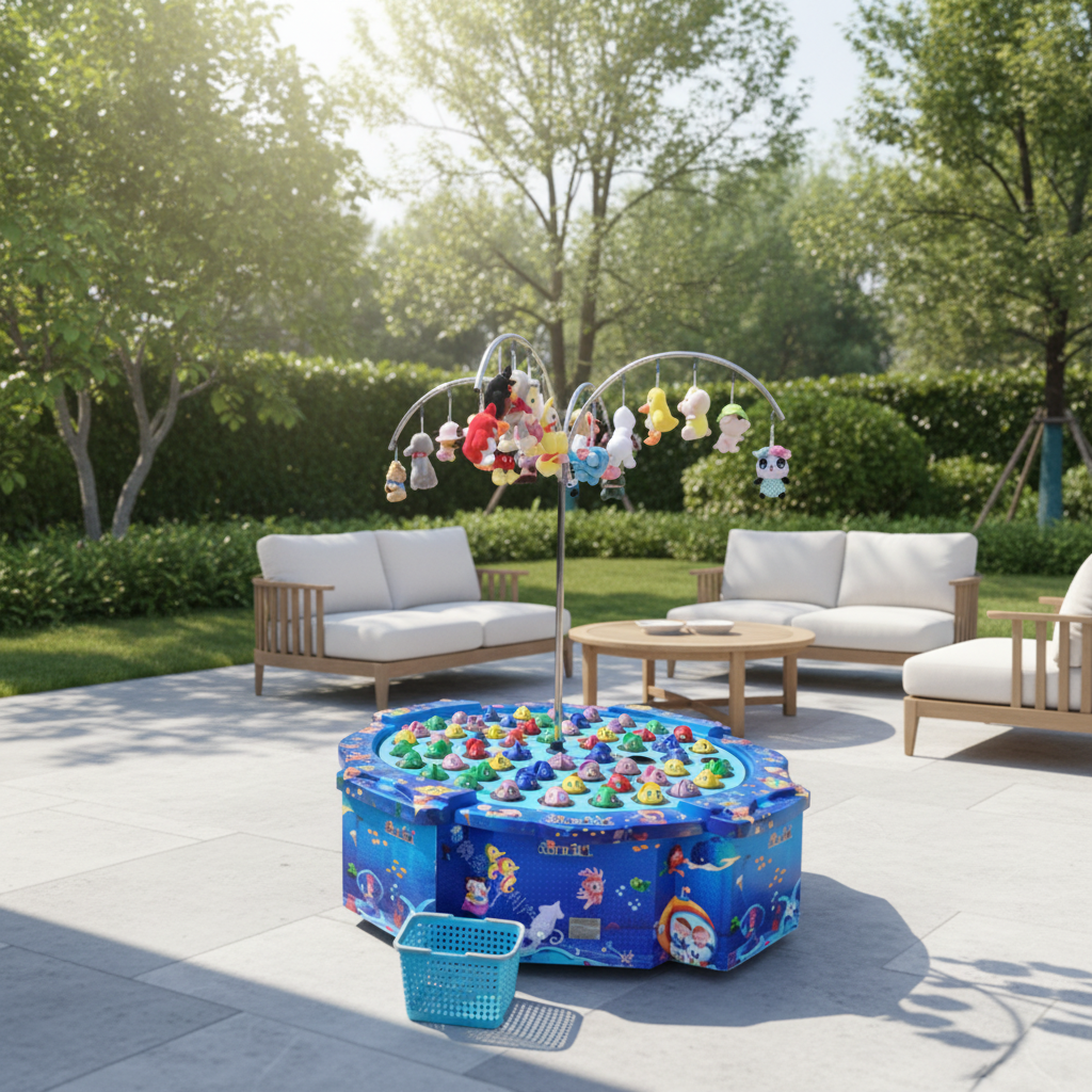 Children's Educational Interactive Fishing Game Machine with Fiberglass Shell for Indoor/Outdoor Playgrounds Home Commercial Use