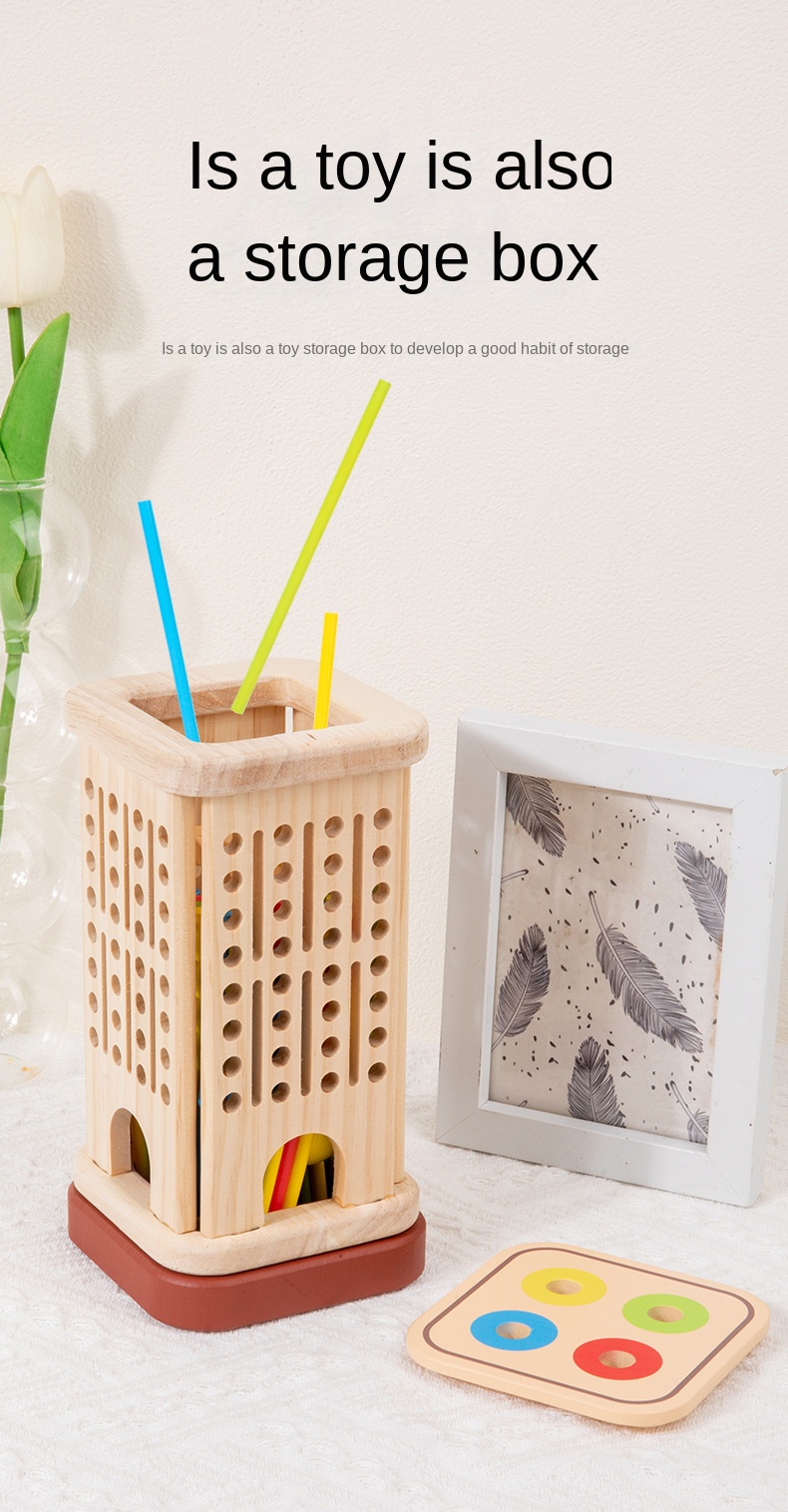 Wooden Stick Game Puzzle Dice Toy