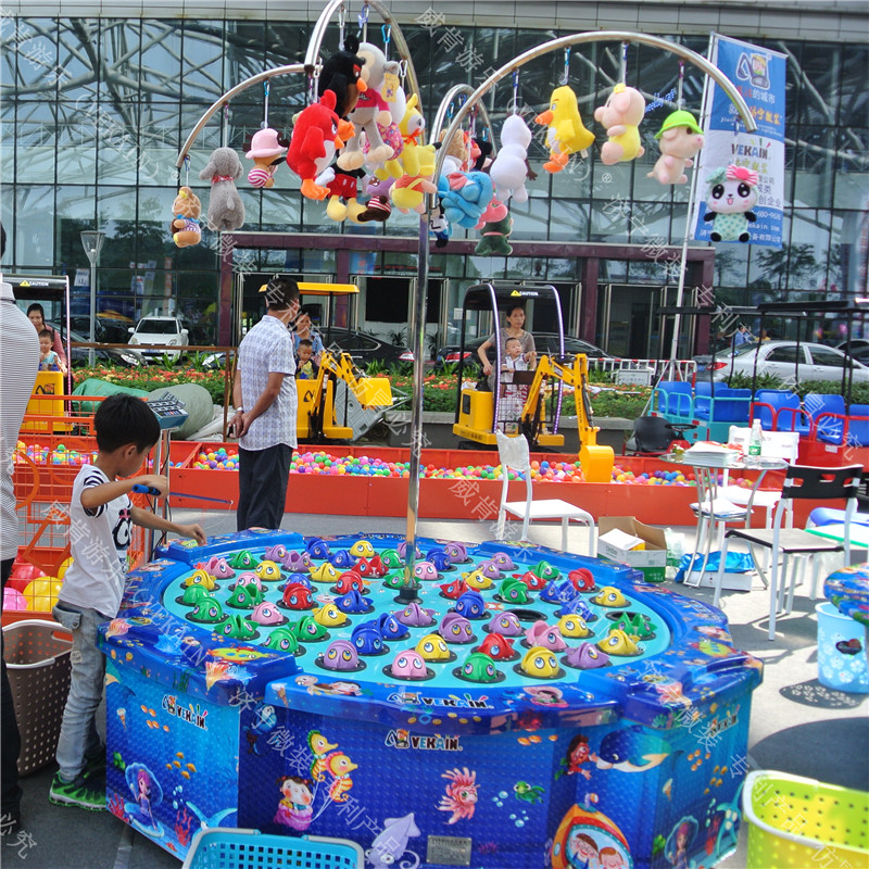 Children's Educational Interactive Fishing Game Machine with Fiberglass Shell for Indoor/Outdoor Playgrounds Home Commercial Use