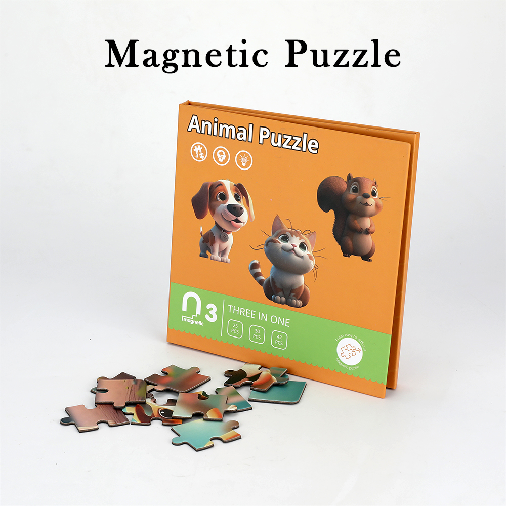 Custom Educational Magnetic Book Puzzle Different Themes Early Educational Magnetic Game Jigsaw Puzzles for Kids