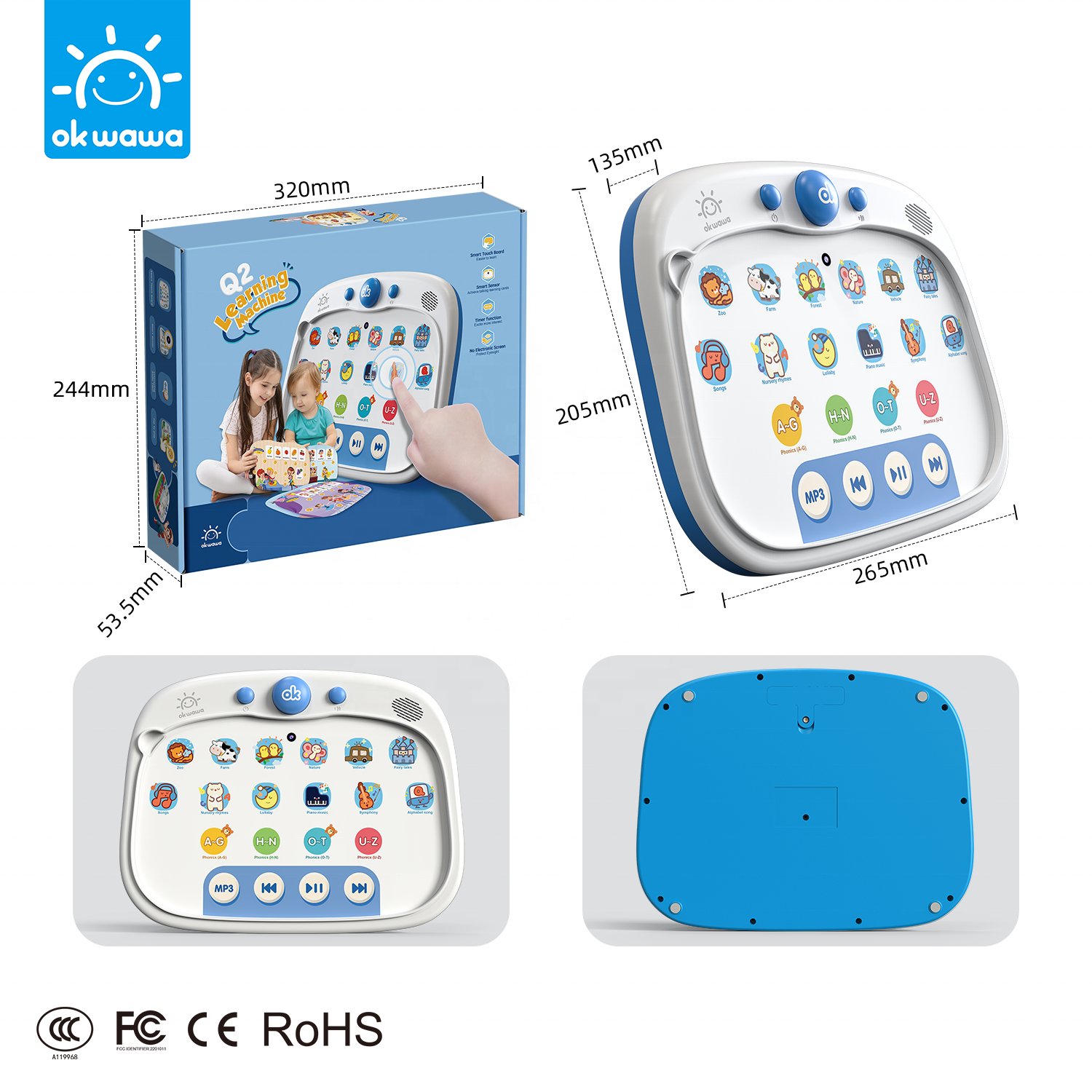 Early Childhood Interactive Learning Machine Finger Touch Read and Play Games Puzzles with Flash Cards Many Topics of Games
