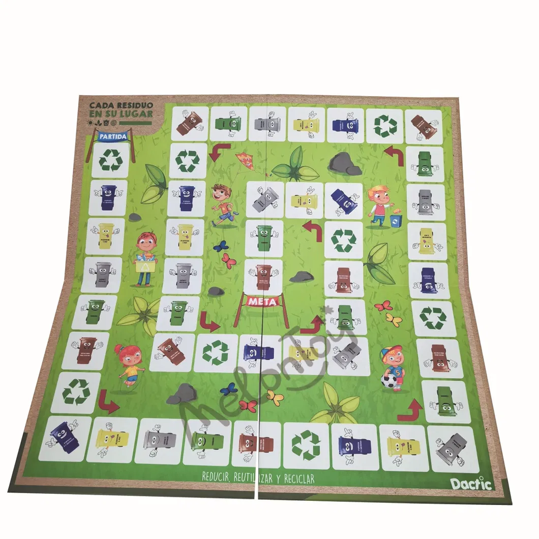 Strategy Board Games Educational Color Game Foldable Garbage Sorting Card Game