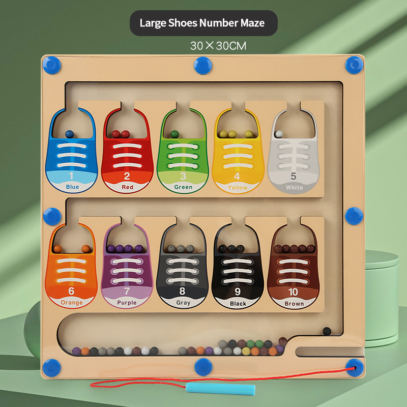 Children Learning Math Toy Education Game Montessori Wooden Counting Board Beads Tray Number Calculation Toy Kids Learning Math