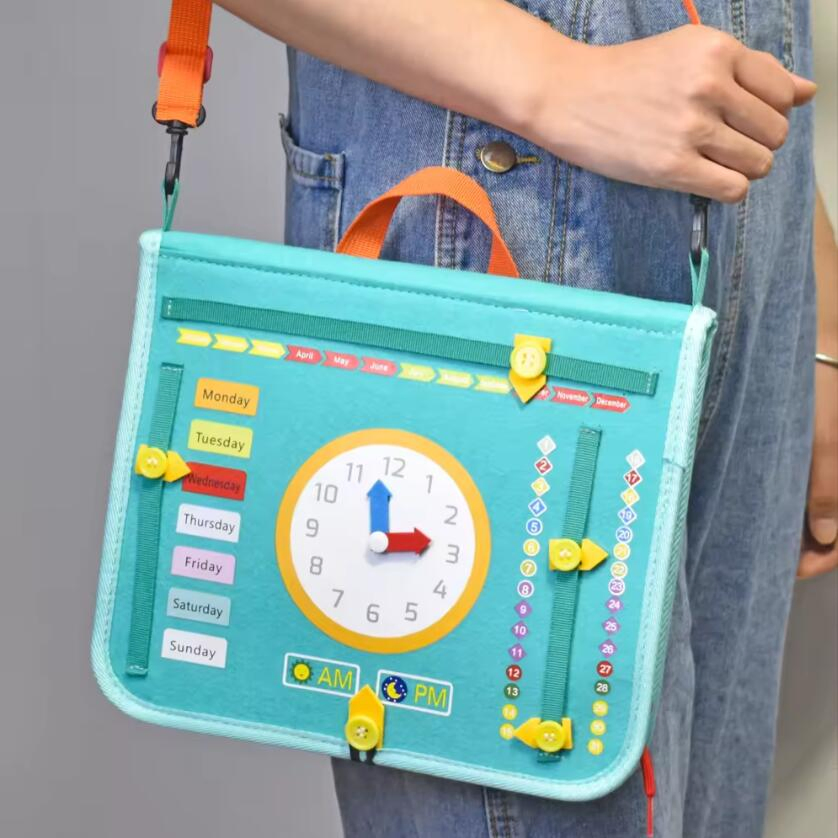Customize Toddlers Felt Busy Board Montessori Toys Educational Learning Sensory Toys Preschool Fabric Busy Book for Babies