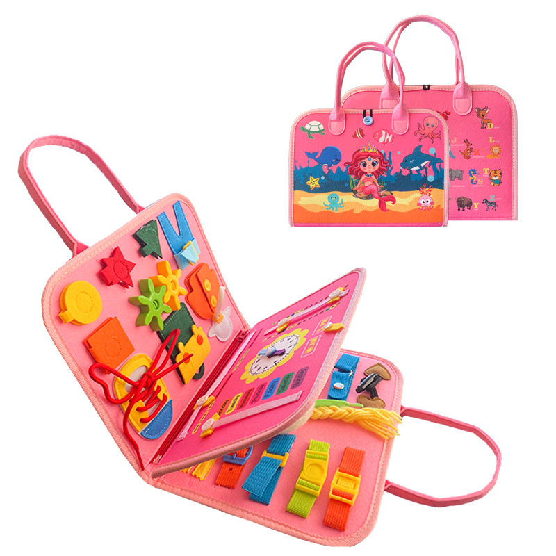 Wholesale Multifunctional Early Childhood Education Busy Board Sensory Montessori Travel Toys for Toddler