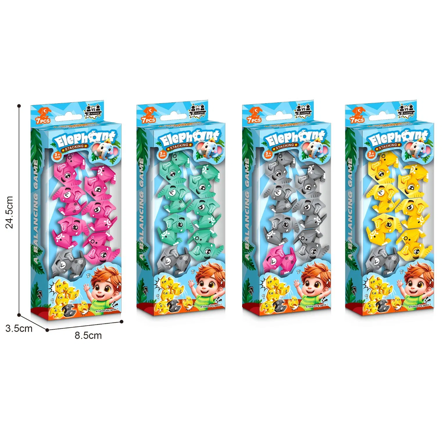 Factory Direct Price Elephant Stacking Game Kids Educational Interactive Desktop Balance Toy