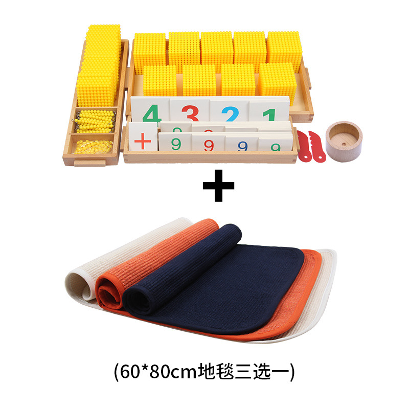Montessori Wood Toys Decimal Base Bank Game Set