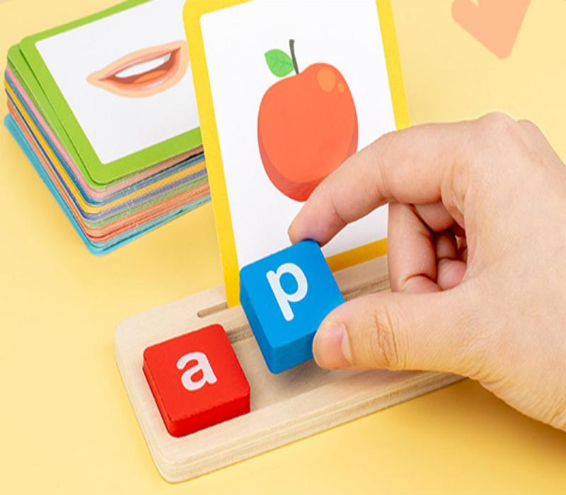 Word Spelling Game Wooden Toy 3