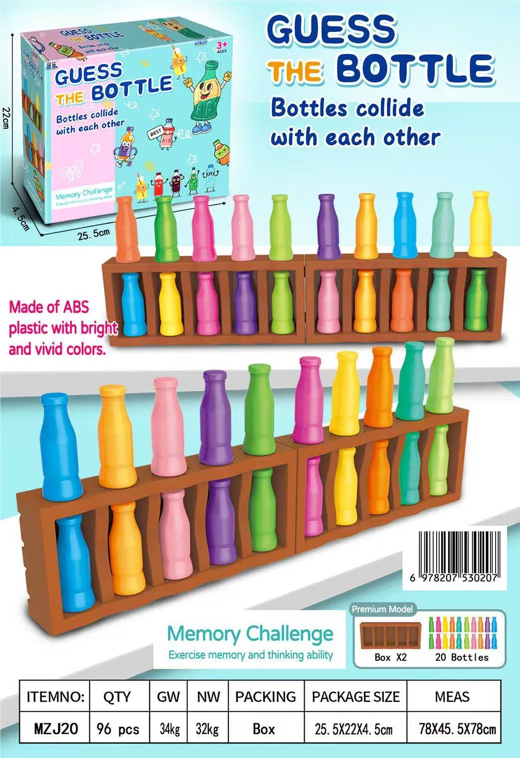 Ept Bottle Matching Memory Game Board Table Games 2026 New Toy Gift Educational Learning Fun Party Groups Game for Family Kids