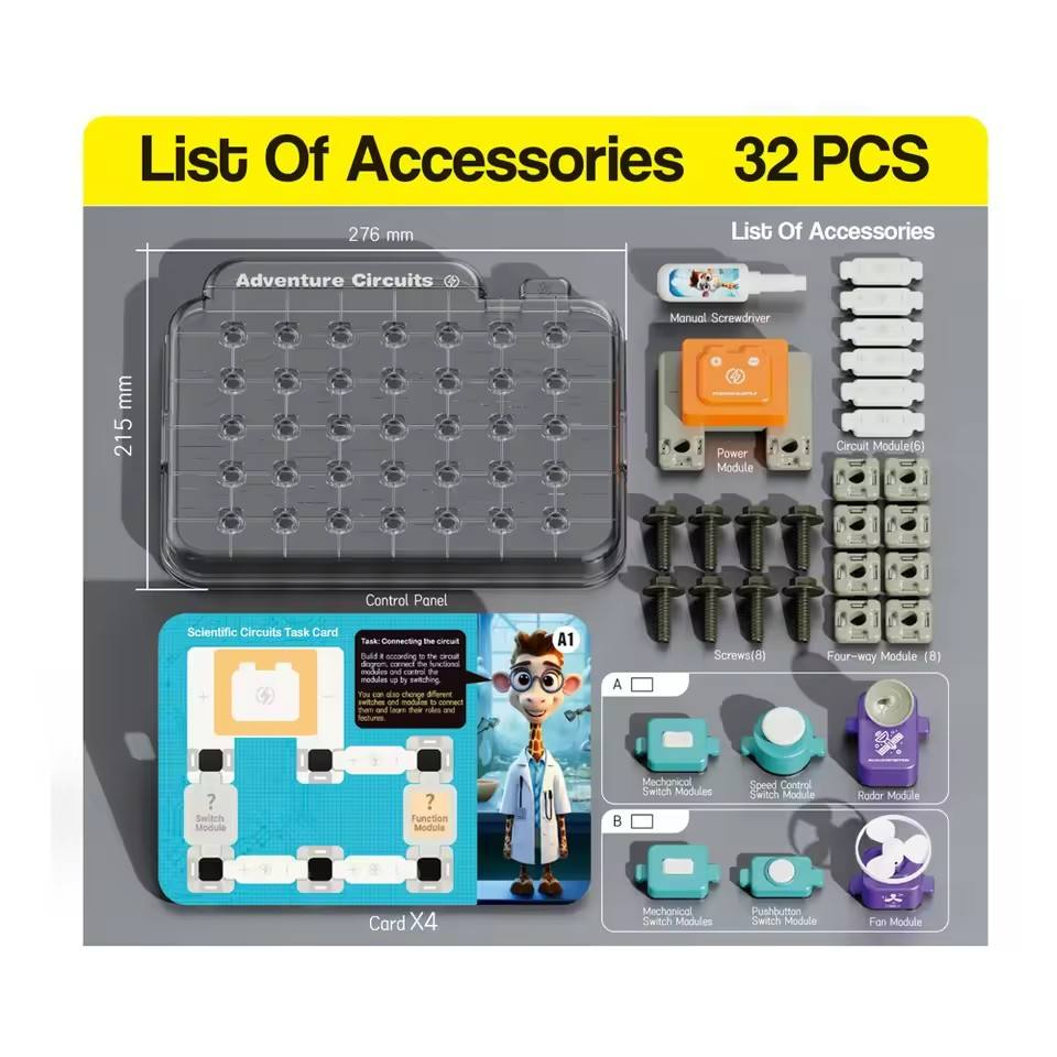 KS STEM Educational Science Experiment Kits Engineering Toys Physical Science Experiment Circuit Projects Building Toy