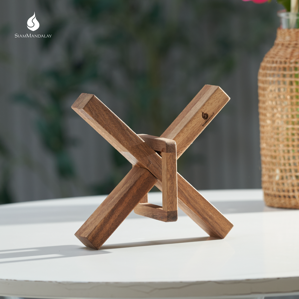 Mysterious X : Wooden Disentanglement Puzzle Cross Shape Interlocking Mysterious X Brain Teaser Logic Game Educational Toy