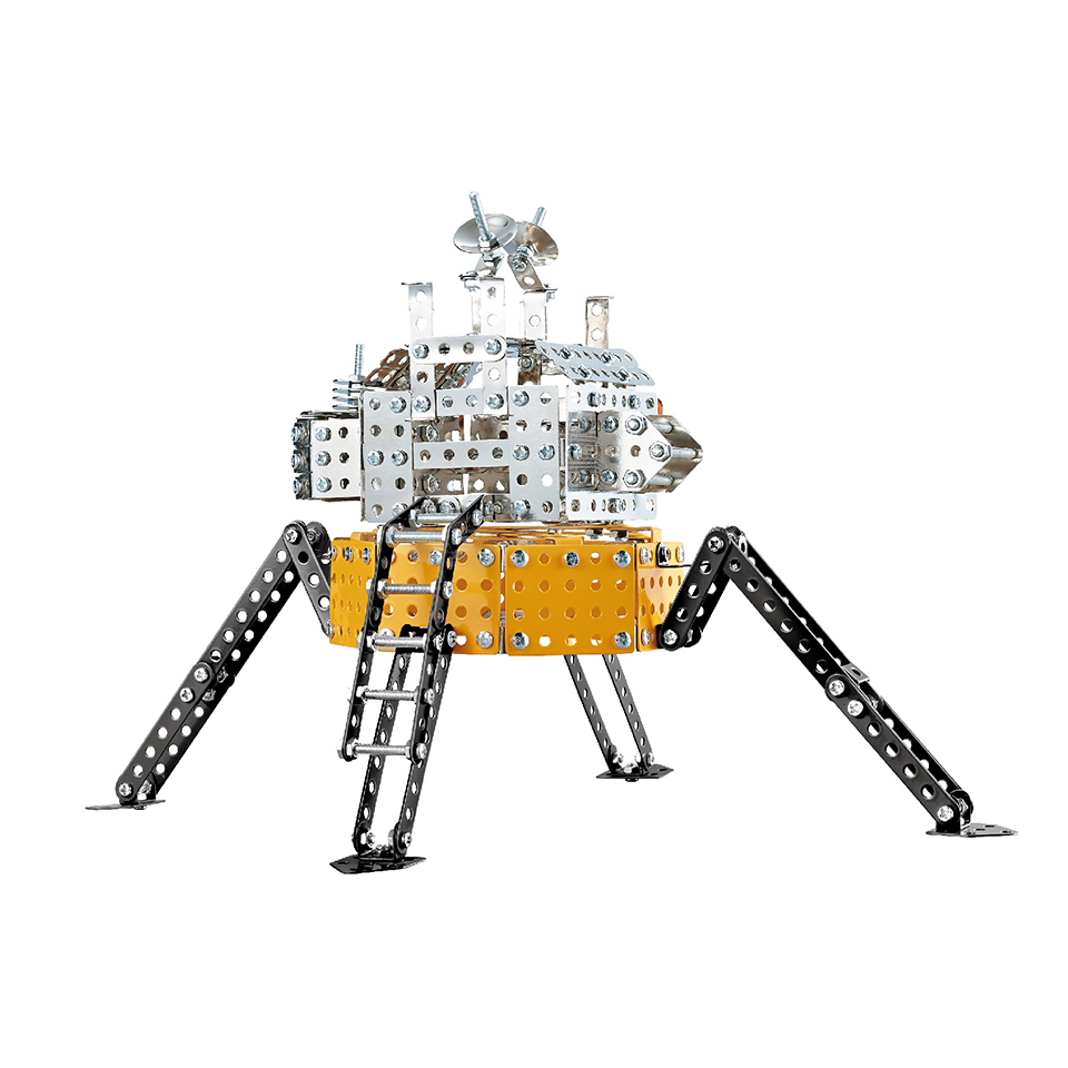 Stainless Steel Stem Educational Construction Toy Creative DIY Assembly Toy 292PCS Metal Moon Lander Building Toys Kit for Kids