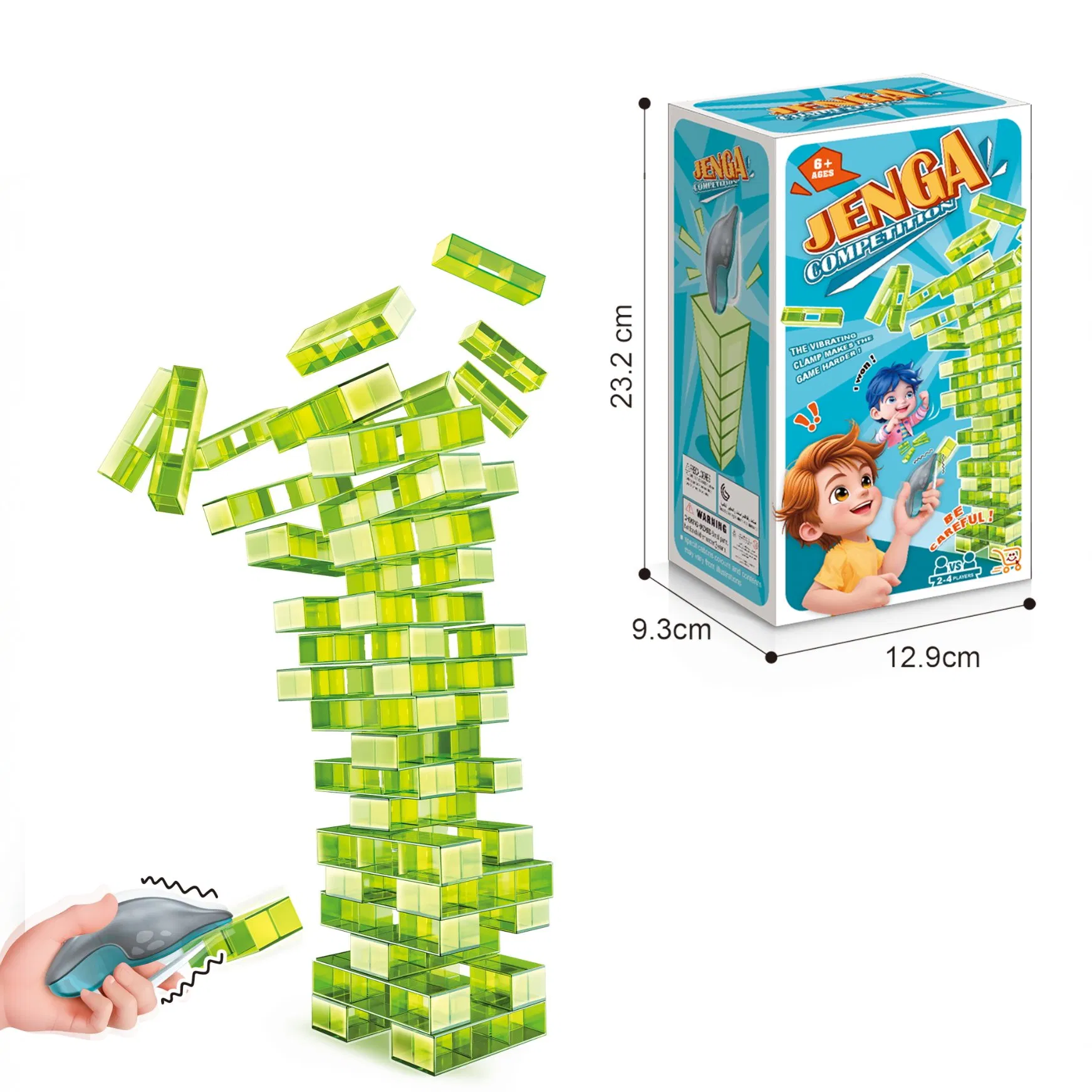 Bulk Wholesale Vibrating Clip Cube Stacking Building Blocks Game Multiplayer Interactive Educational Kids Party Toy