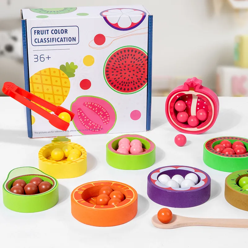 Wooden Fruit Classification Educational Toys Board Game
