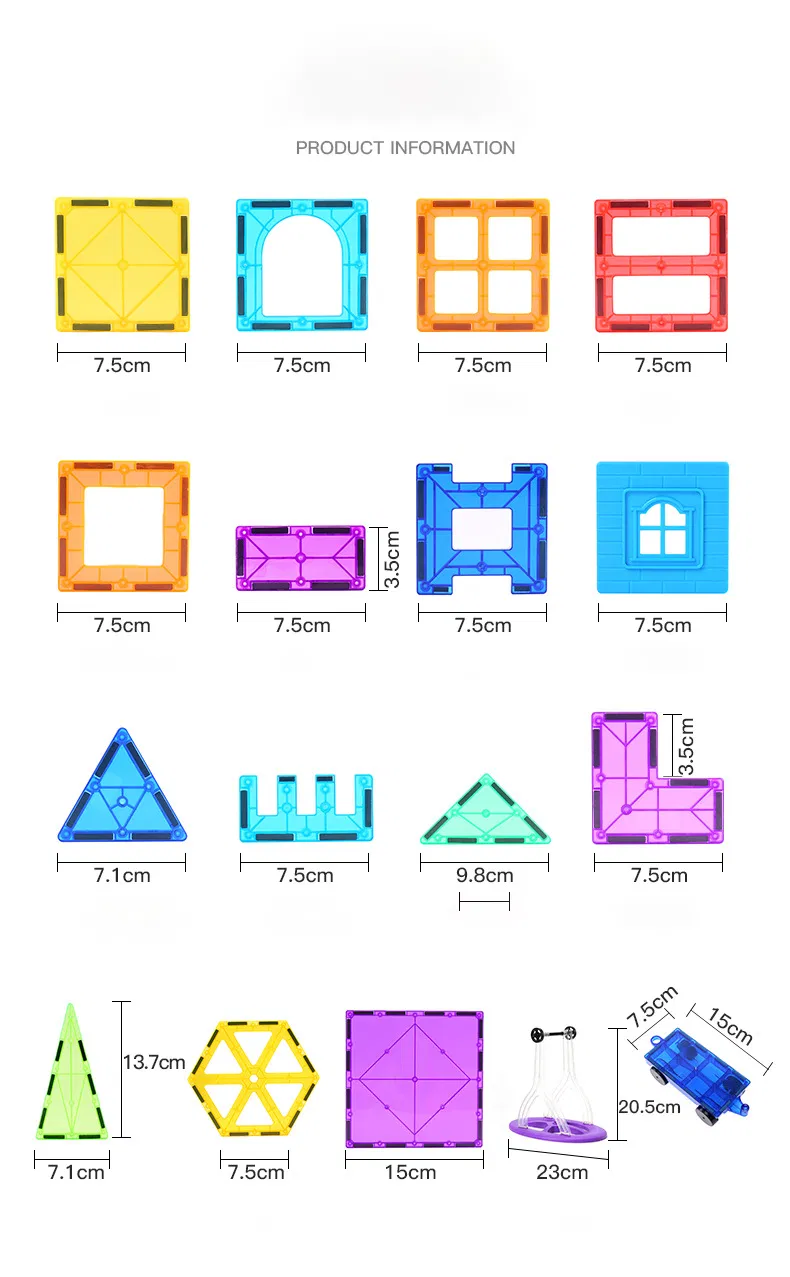 Creative Magnet Building Tiles Showcase
