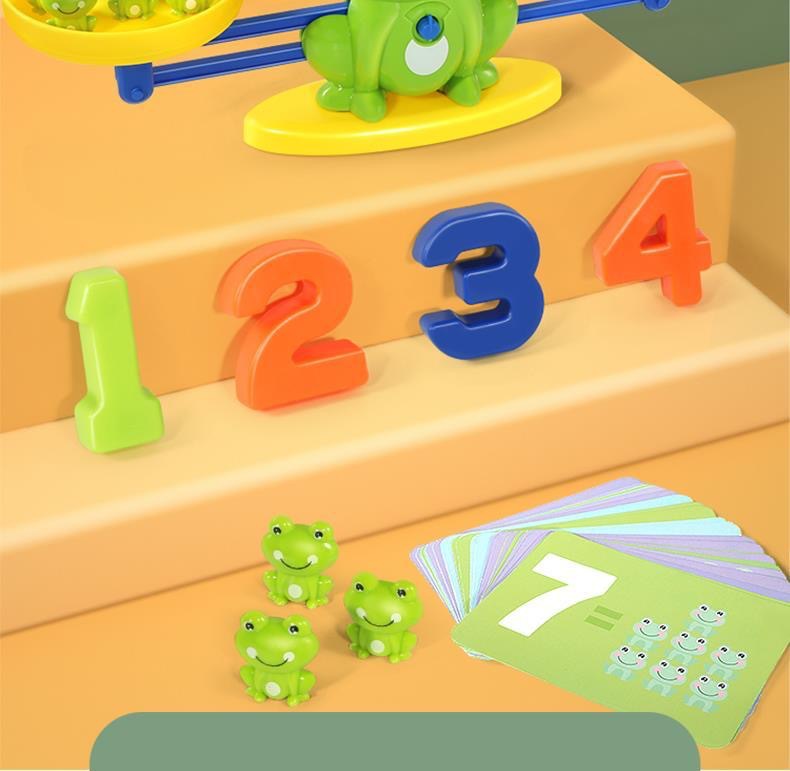 Early Childhood Education Mathematics Puzzle Toy Intelligence Development Baby Cognitive Logic Thinking Training Frog Scale
