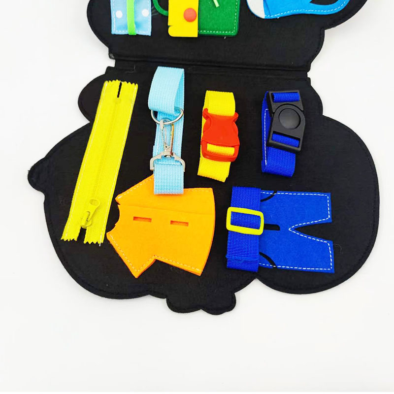 Baby Sensory Learning Toy Montessori Educational Felt Busy Activity Board for Toddler