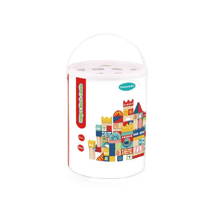 Wooden Block Castle Educational Toy Set for Kids Learning Fun