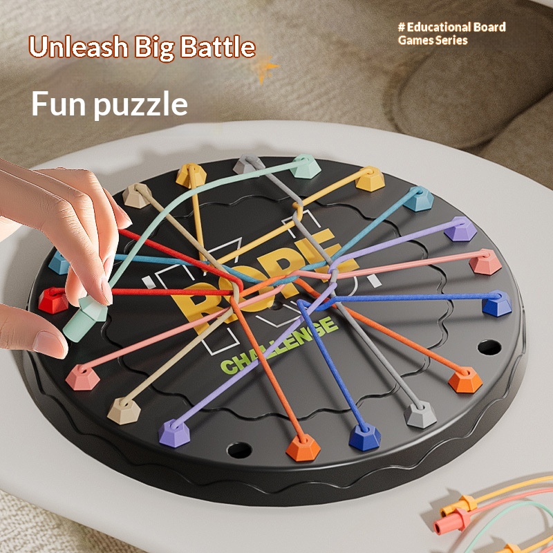 Plastic Rope-Untying Challenge Puzzle Toy Knot Rope Toy for Children's Logic Training