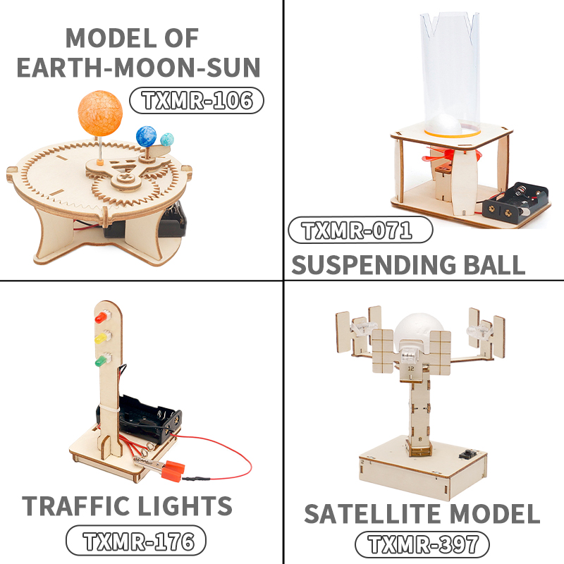 Diy Physics Engineering Teaching Aids Science Experiment Kit Wooden Educational Stem Toy for Primary School