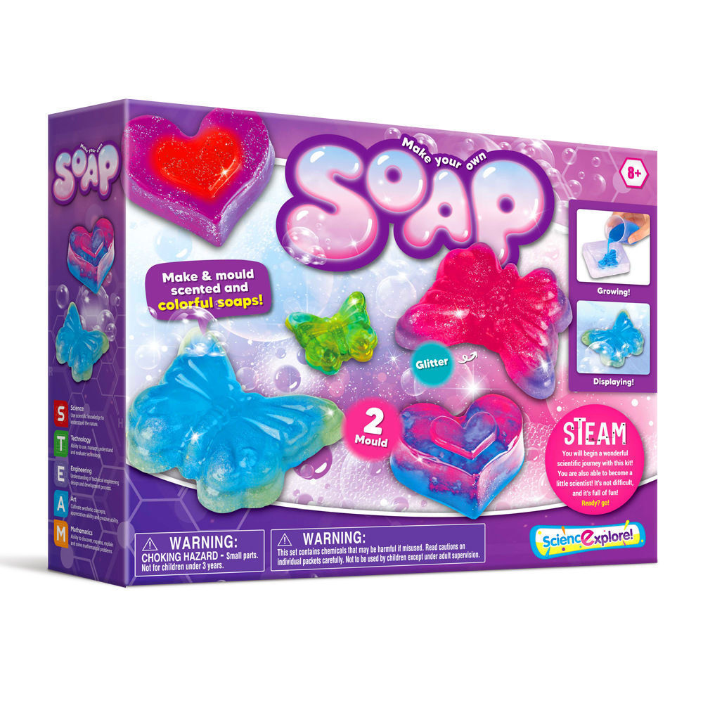 DIY Handmade Soap Making STEAM Kit Kids Science Experiment Educational Toy Gift Box for Birthday Gifts