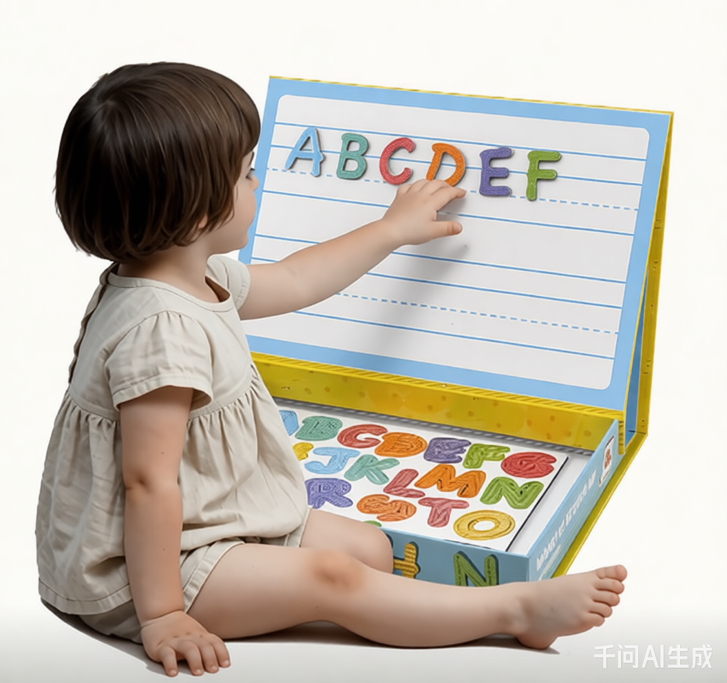 Interactive Magnetic Alphabet Jigsaw Puzzle DIY Educational Toy for Kids 2-4 Years Old with Paper &amp; Cardboard Materials
