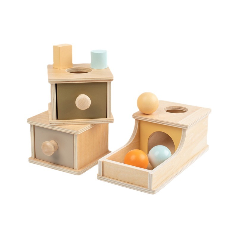 Xdz Cross-border Early Childhood Education Intelligence-Development Coin-Operated Box Montessori Wooden Educational Toy