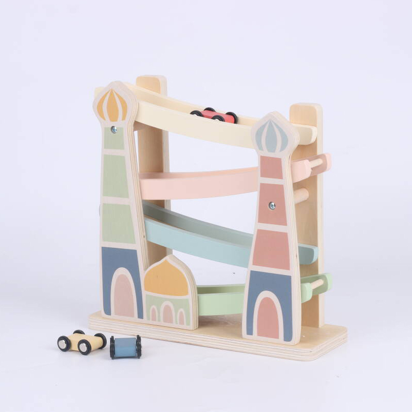 2025 New Arrival Wooden Islamic Car Ramp Toys Baby's Mini Car Ramp Early Learning Educational Toys