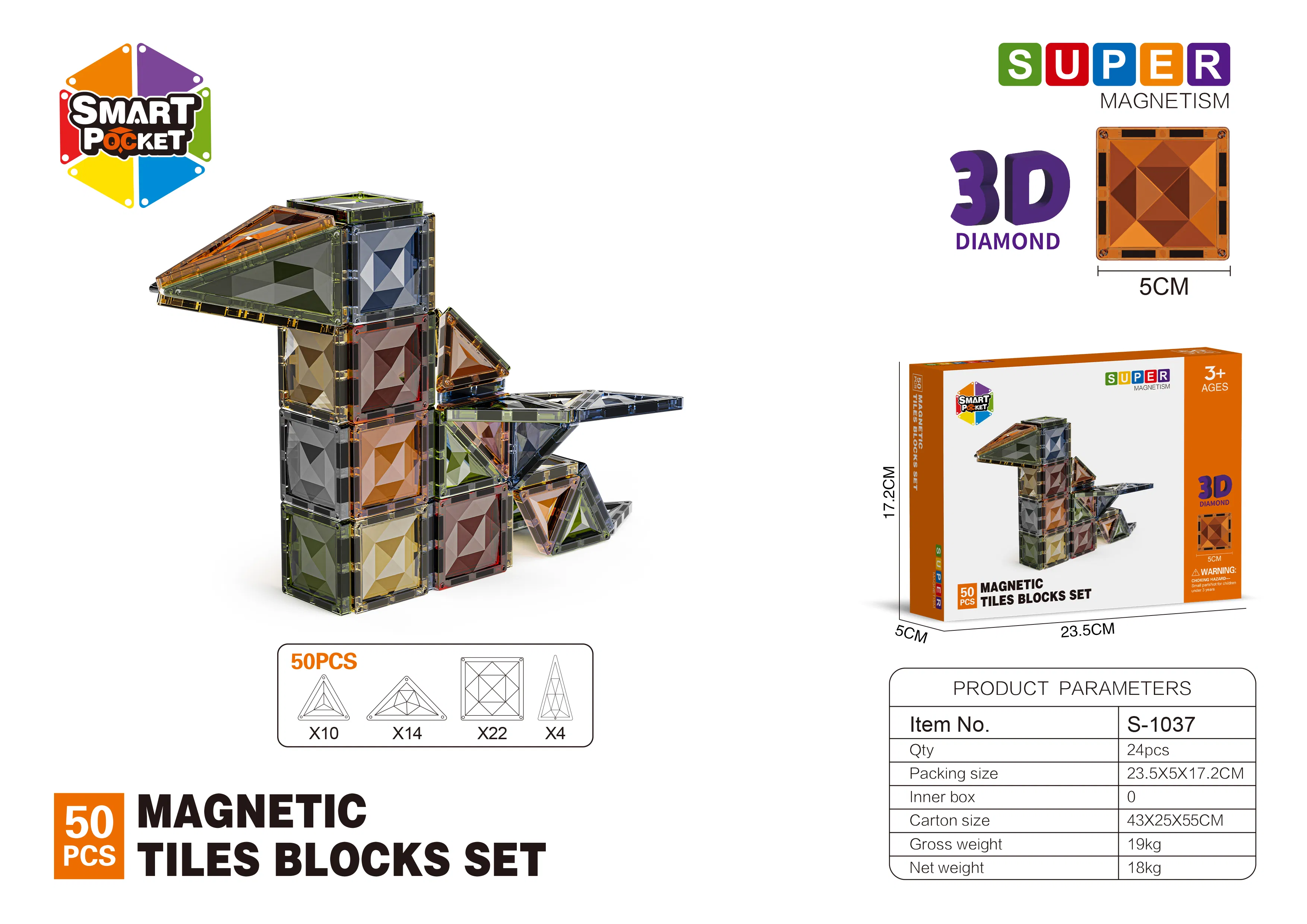 2021 Baby Toy Neopuzzle Magnetic Building Blocks for Fun Play